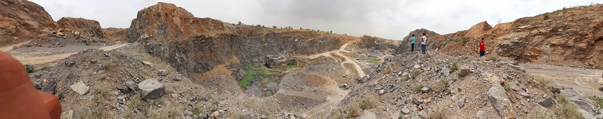 Quarry operations — panoramic view