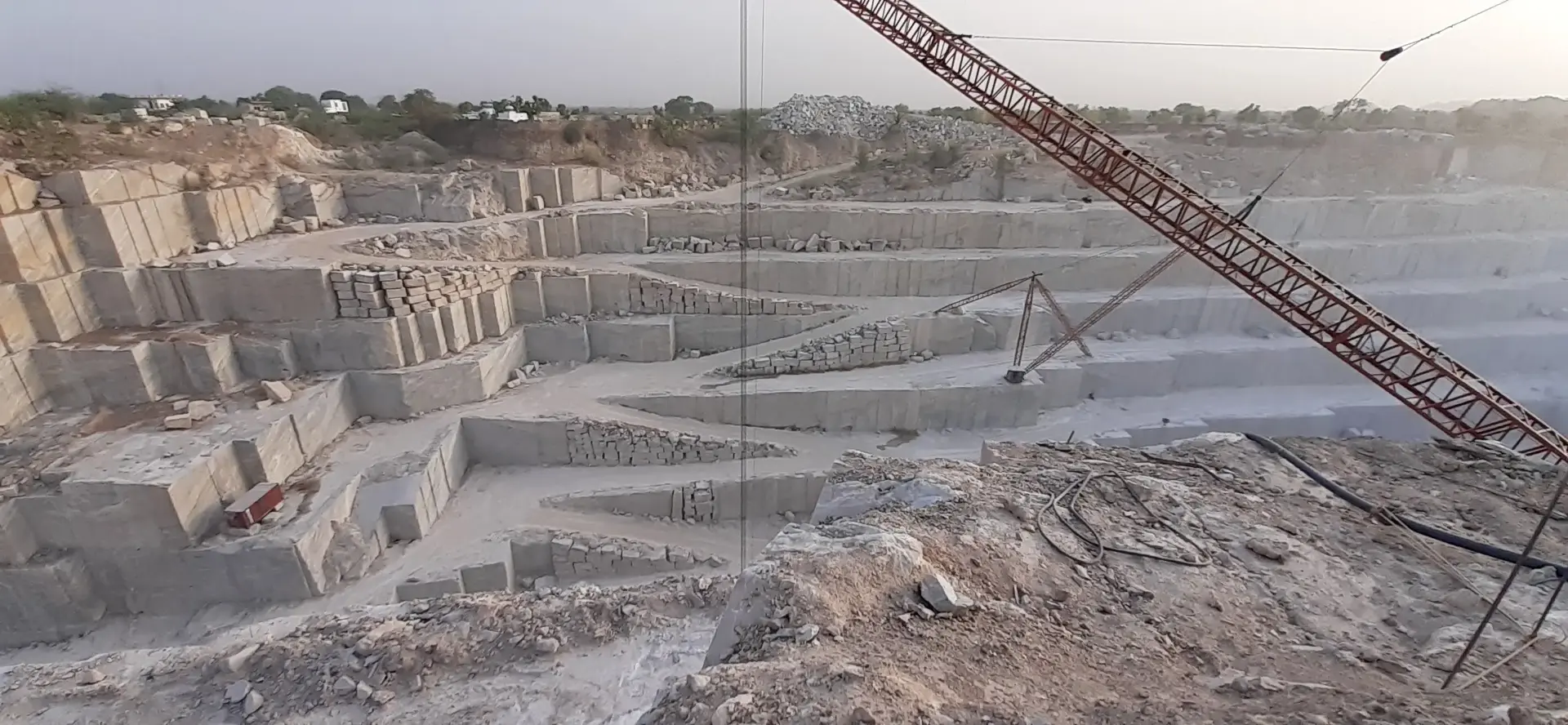 Marble quarry inspection at Makrana quarry development site
